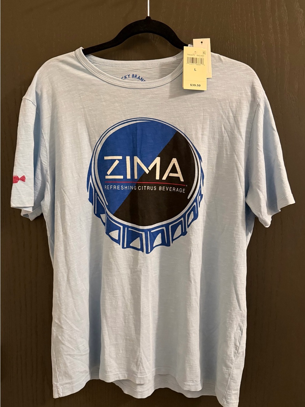 Lucky Brand Light Blue Zima Graphic Short Sleeve Tee